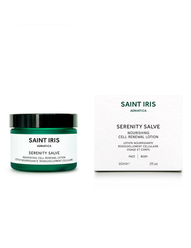 face and body lotion for cell turnover antiageing hydration by saint iris serenity salve