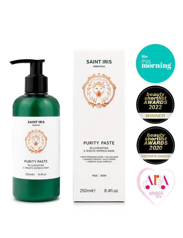 award winning face and body mask for all skin types + saint iris + skin wellness + as seen on itv this morning  + phillip schofield + sarah jossell